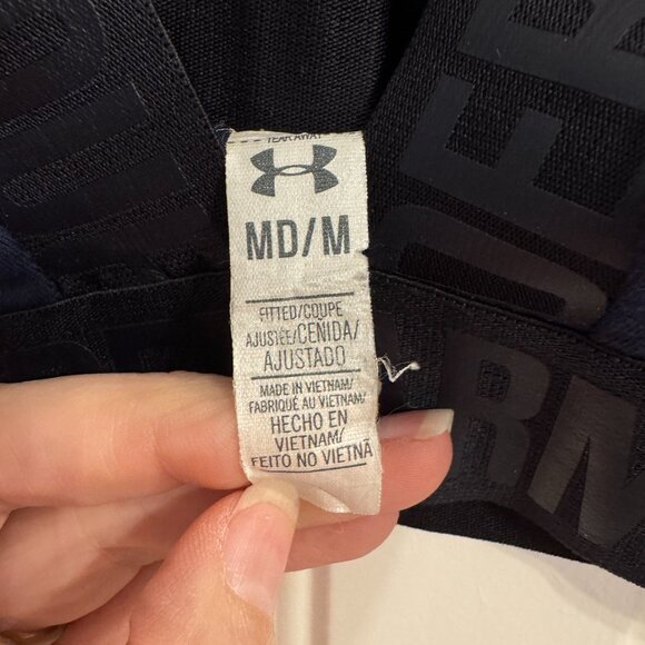 Under Armour Opening Night Strappy Bra Navy Size Medium - Picture 3 of 4